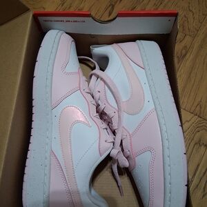 Pink and White Sneakers